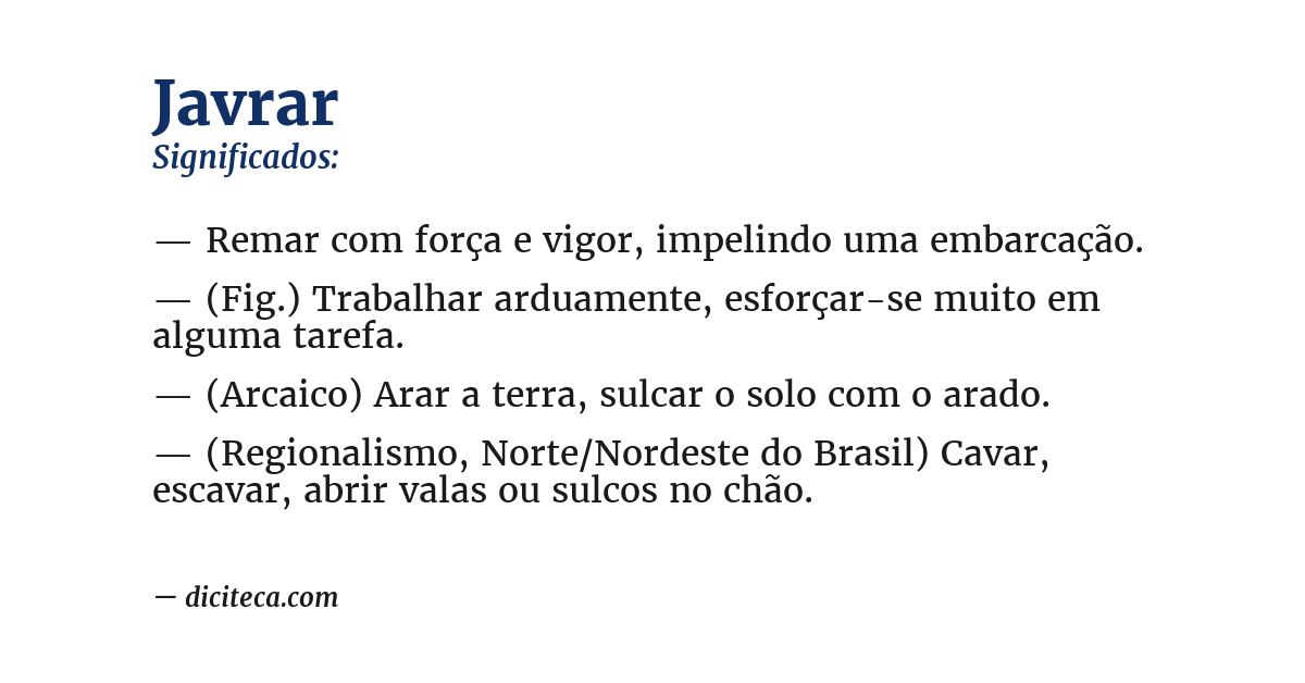 Significado de javrar