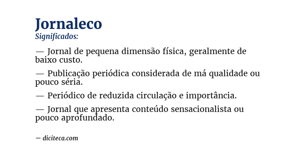 Significado de jornaleco
