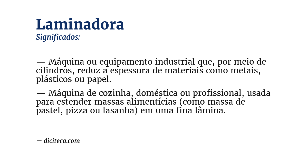 Significado de laminadora