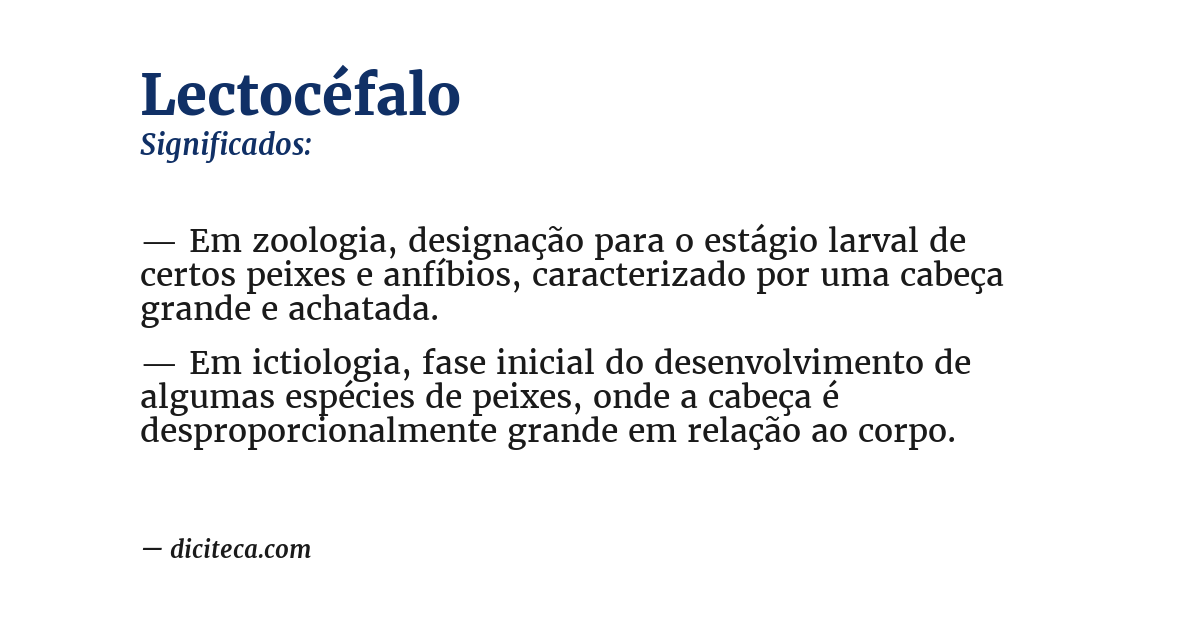 Significado de lectocéfalo