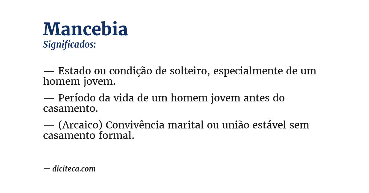 Significado de mancebia