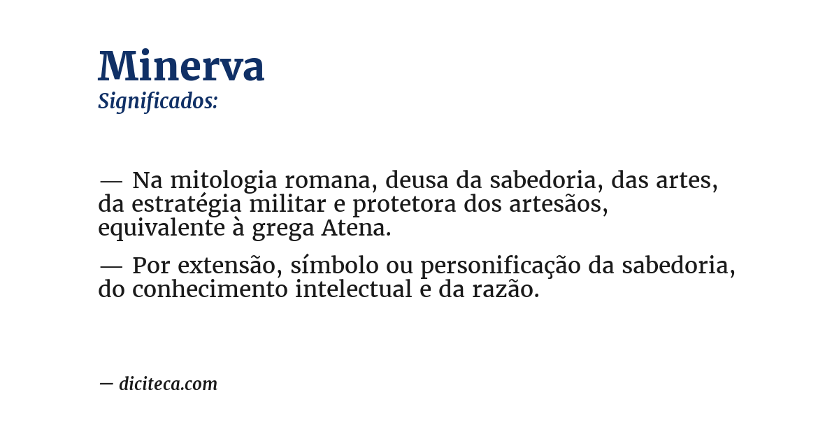 Significado de minerva