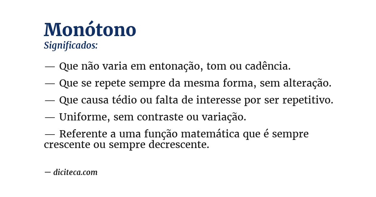Significado de monótono