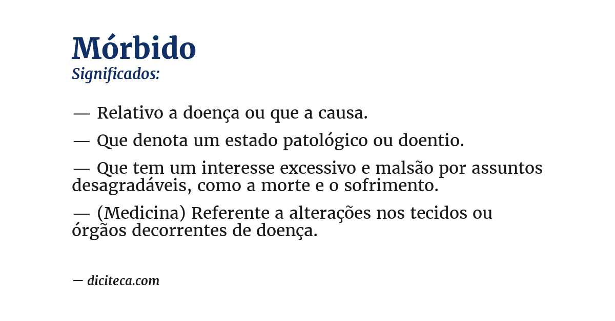 Significado de mórbido
