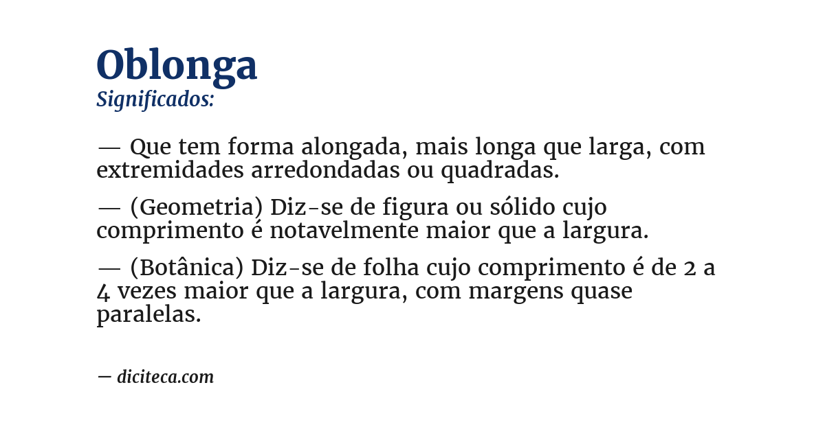 Significado de oblonga