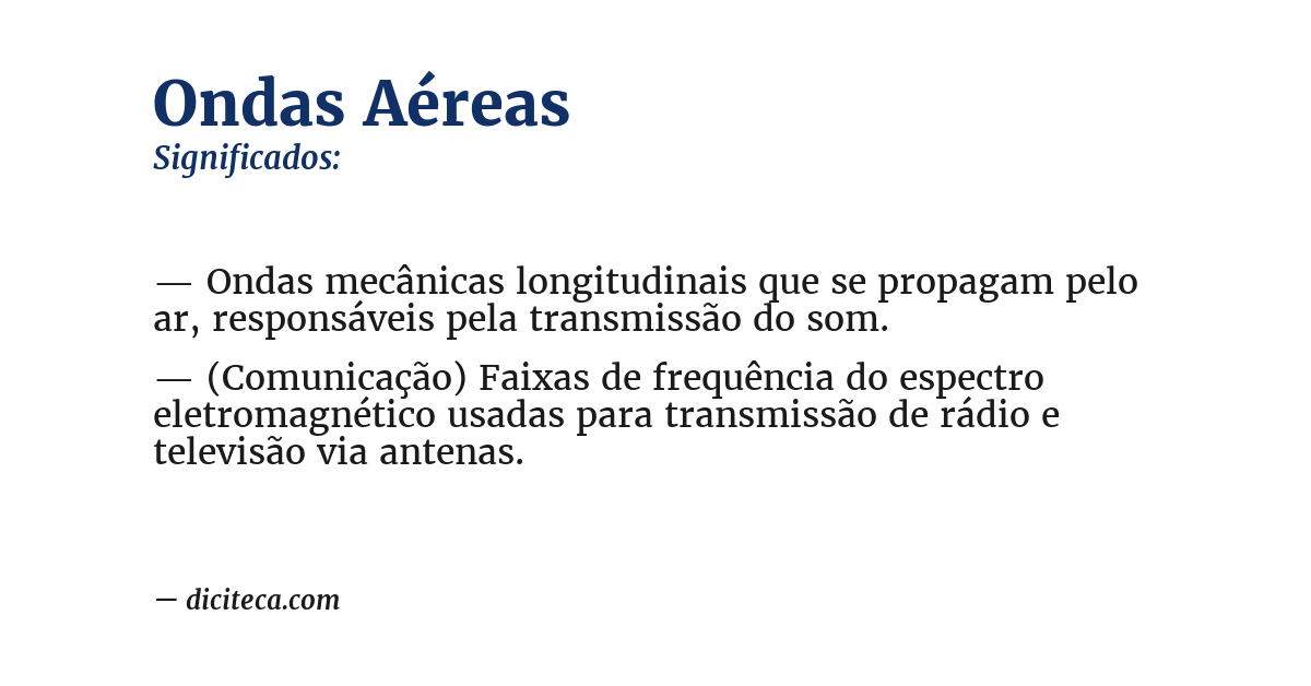 Significado de ondas aéreas