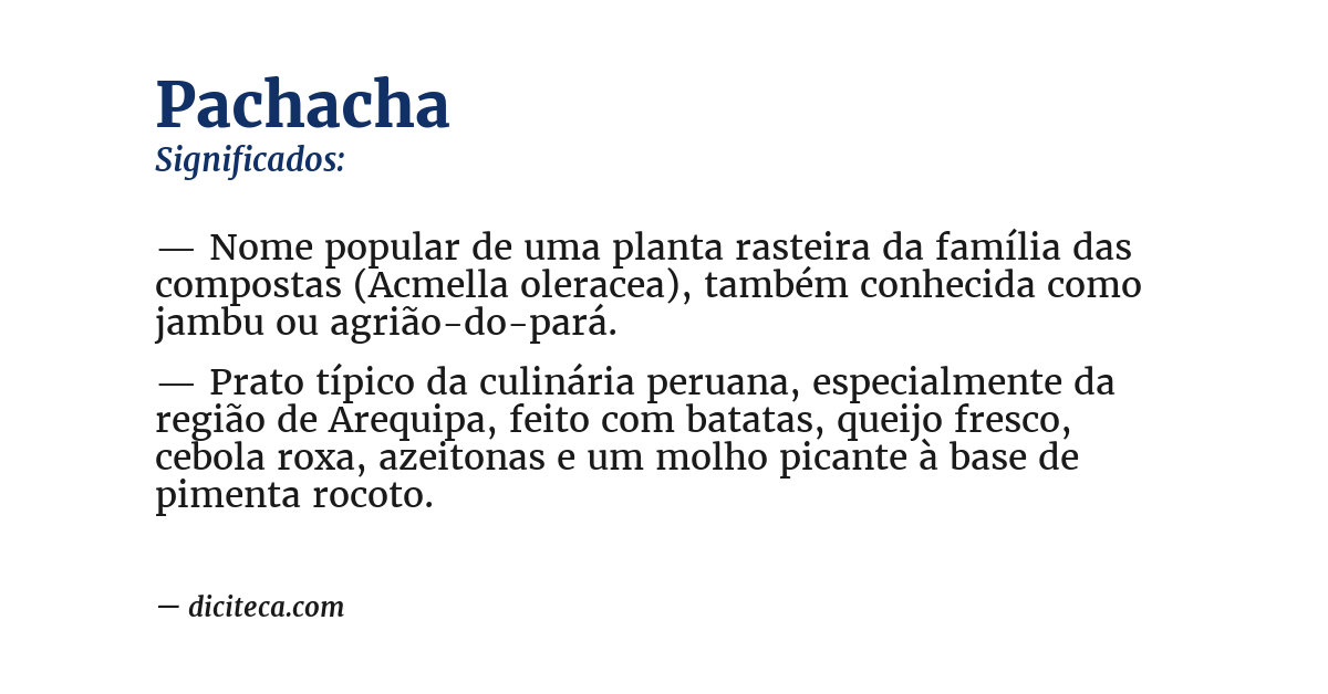 Significado de pachacha