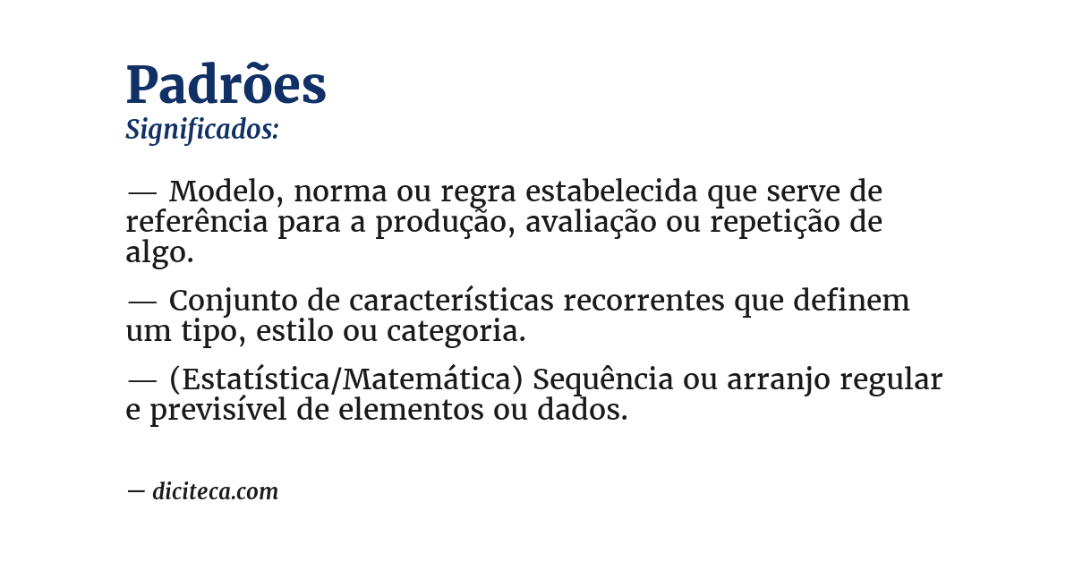Significado de padrões