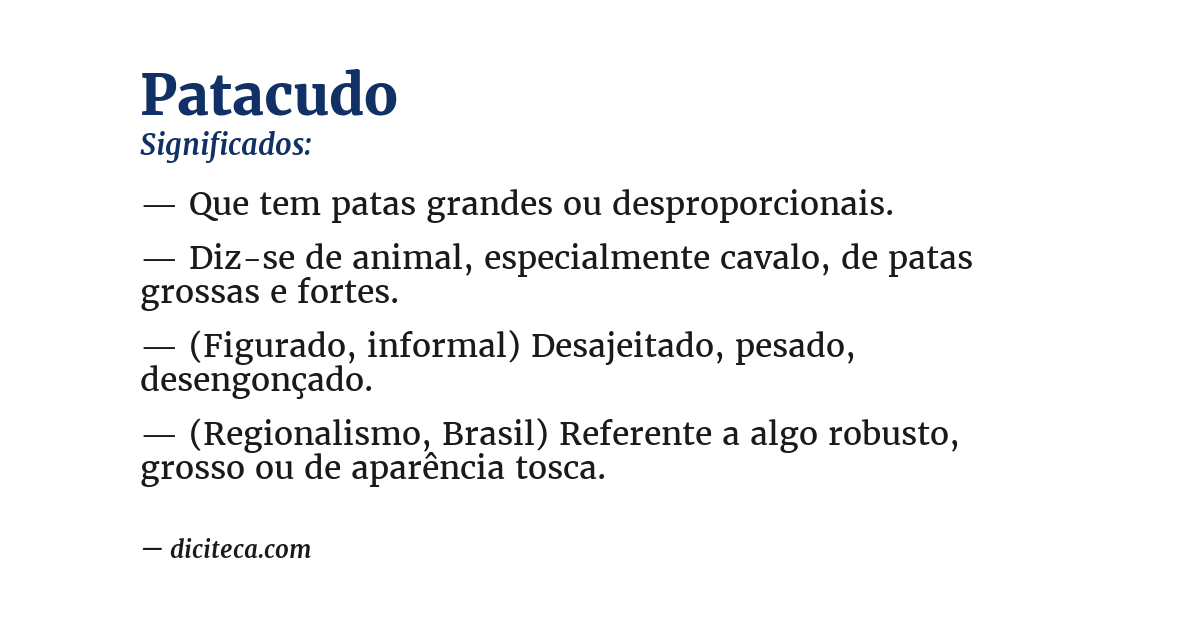 Significado de patacudo