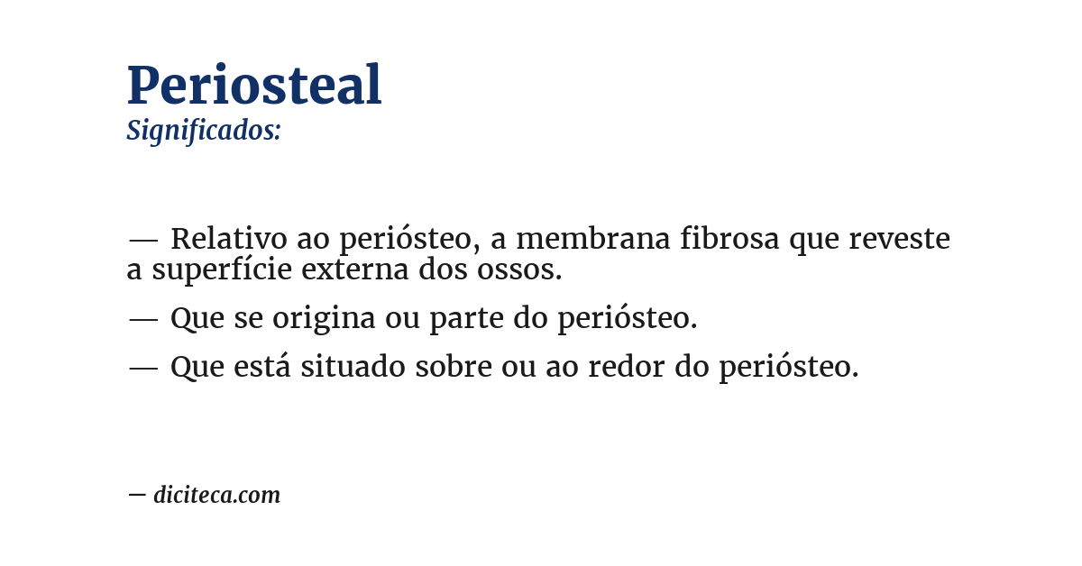 Significado de periosteal
