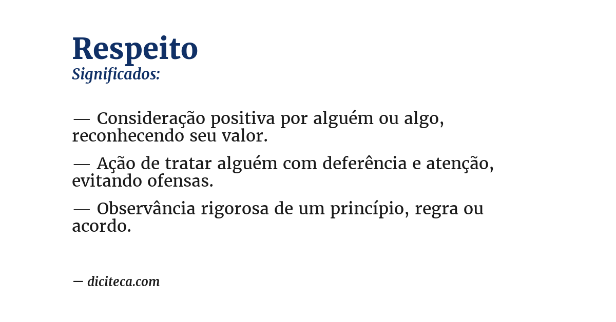 Significado de respeito