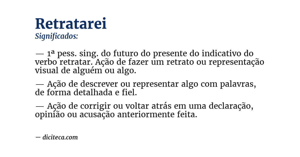 Significado de retratarei