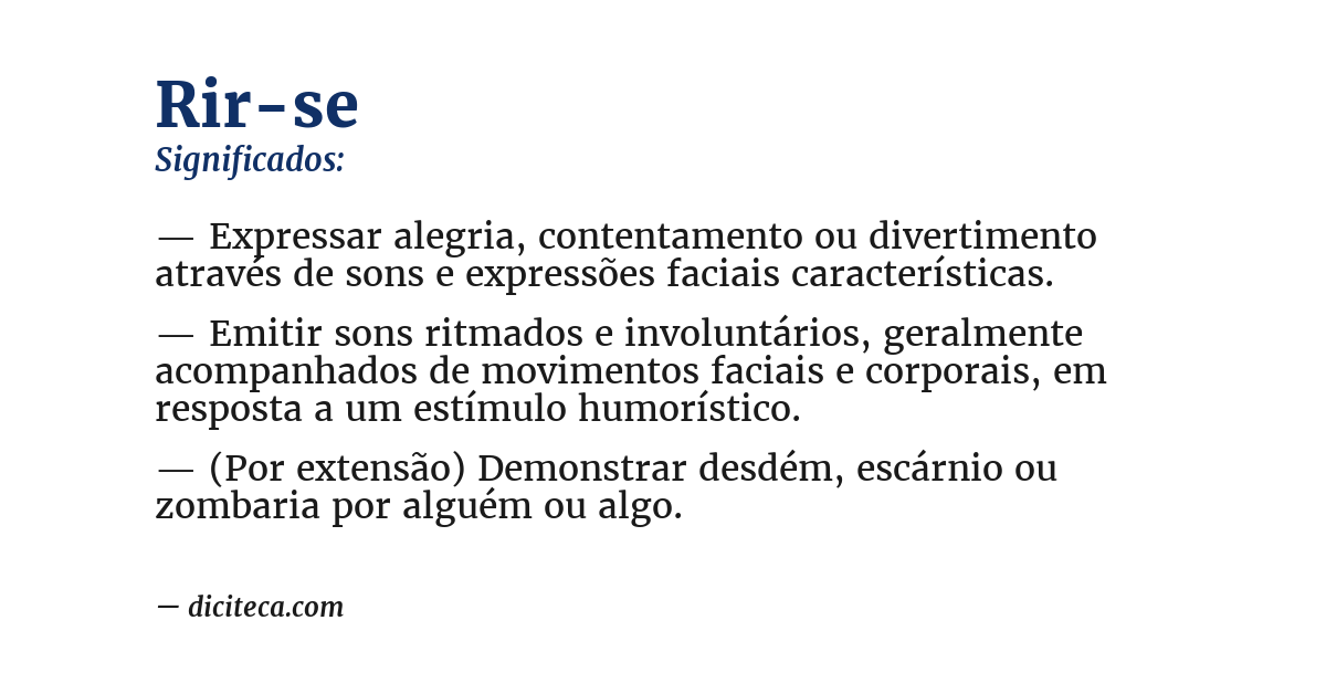 Significado de rir-se