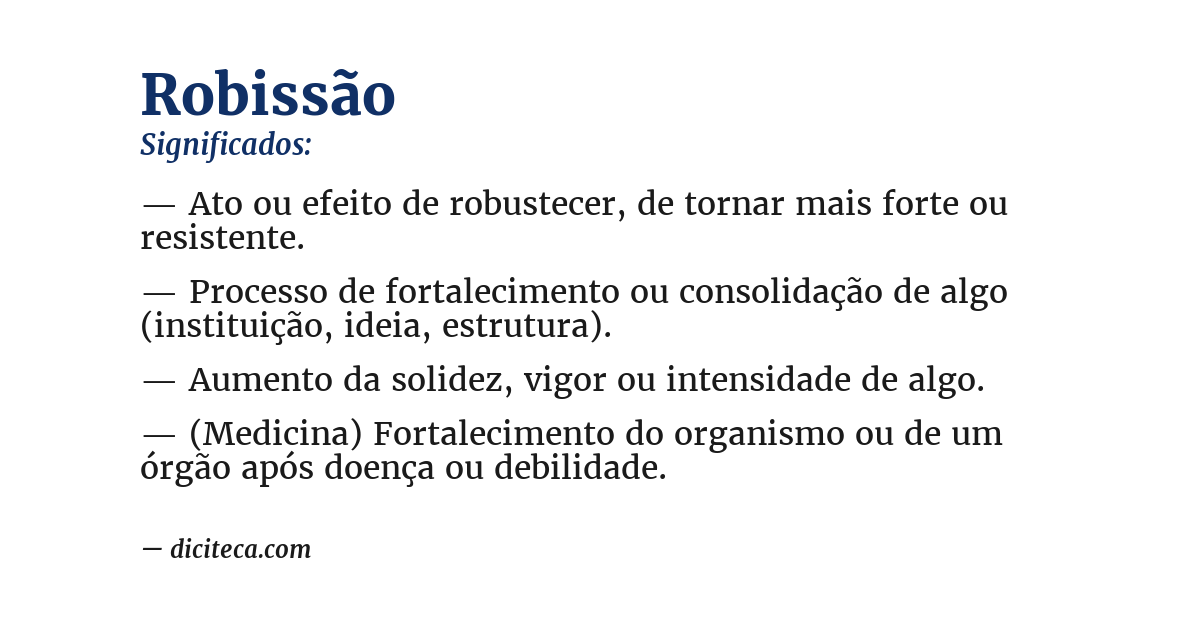 Significado de robissão