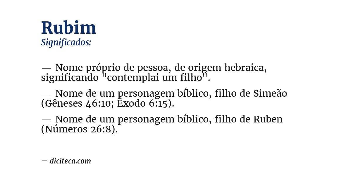 Significado de rubim