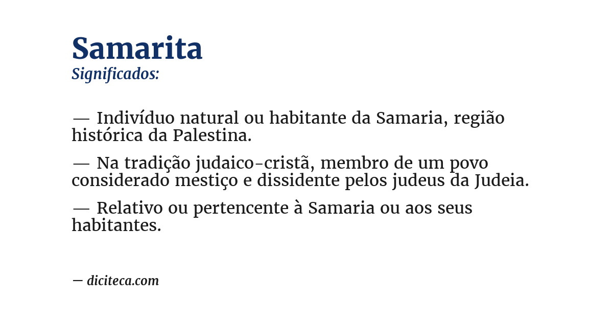 Significado de samarita