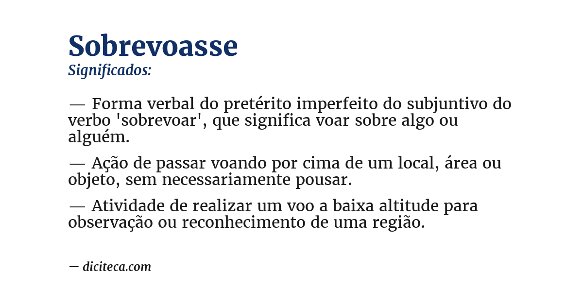 Significado de sobrevoasse