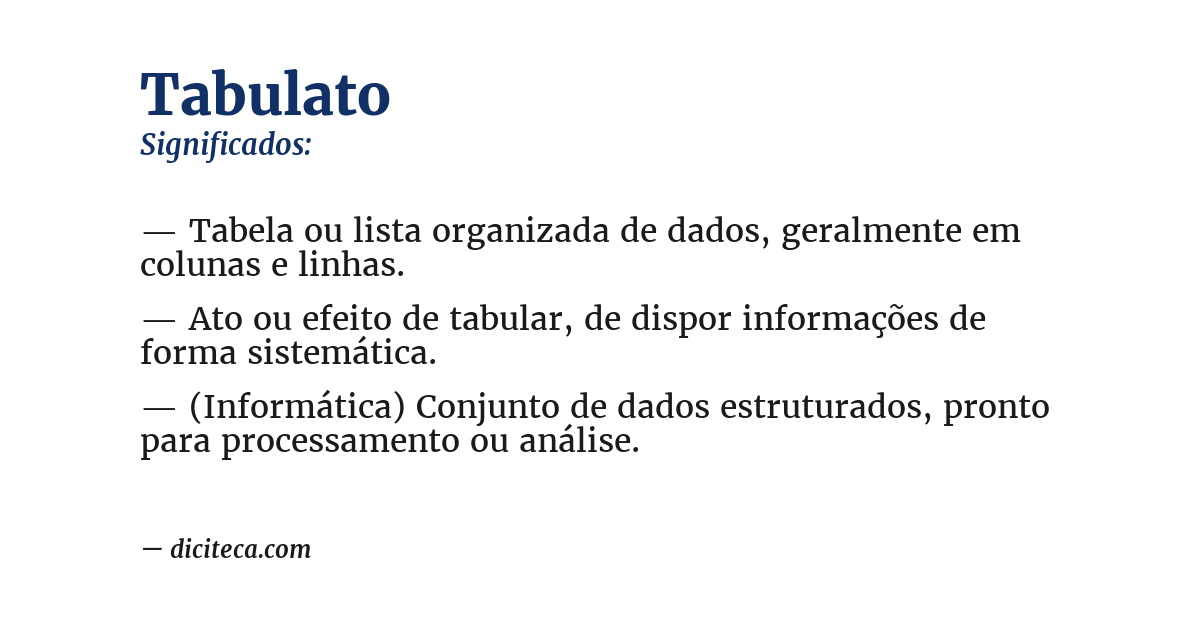 Significado de tabulato