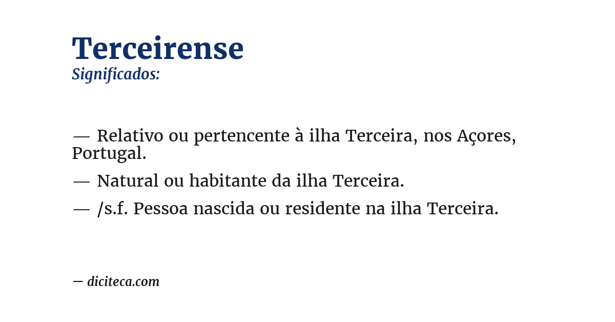 Significado de terceirense