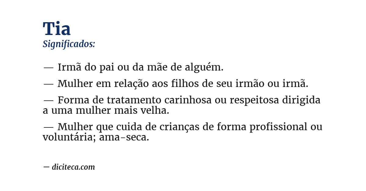 Significado de tia