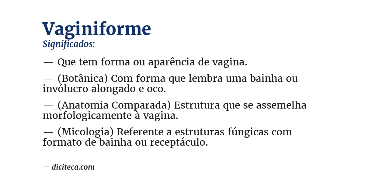 Significado de vaginiforme
