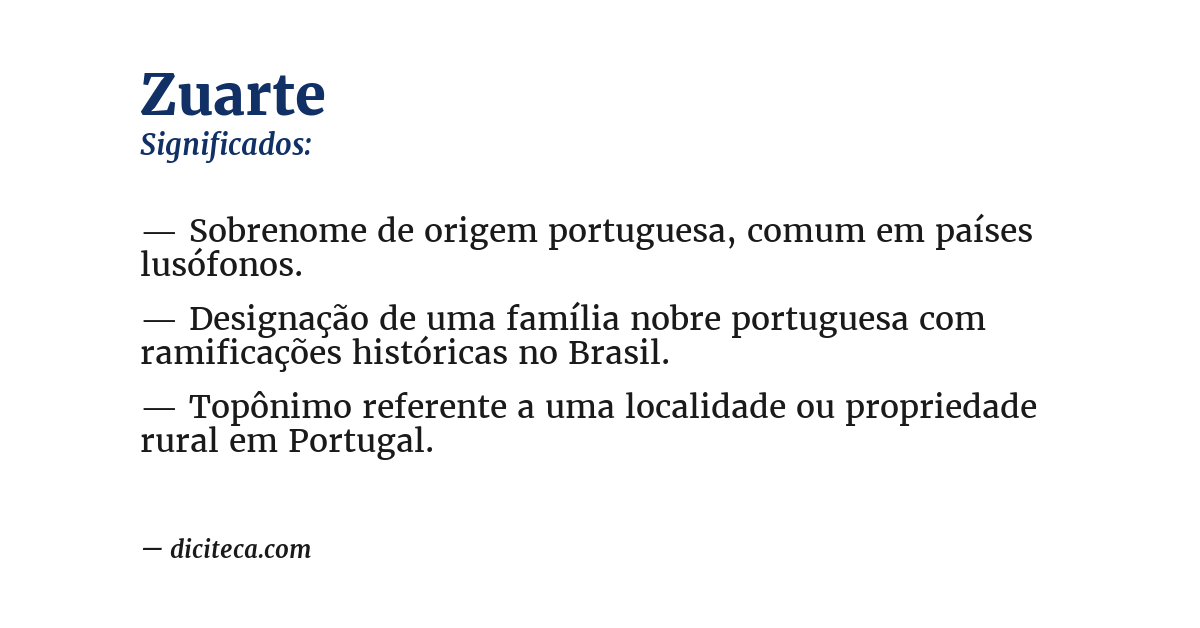Significado de zuarte