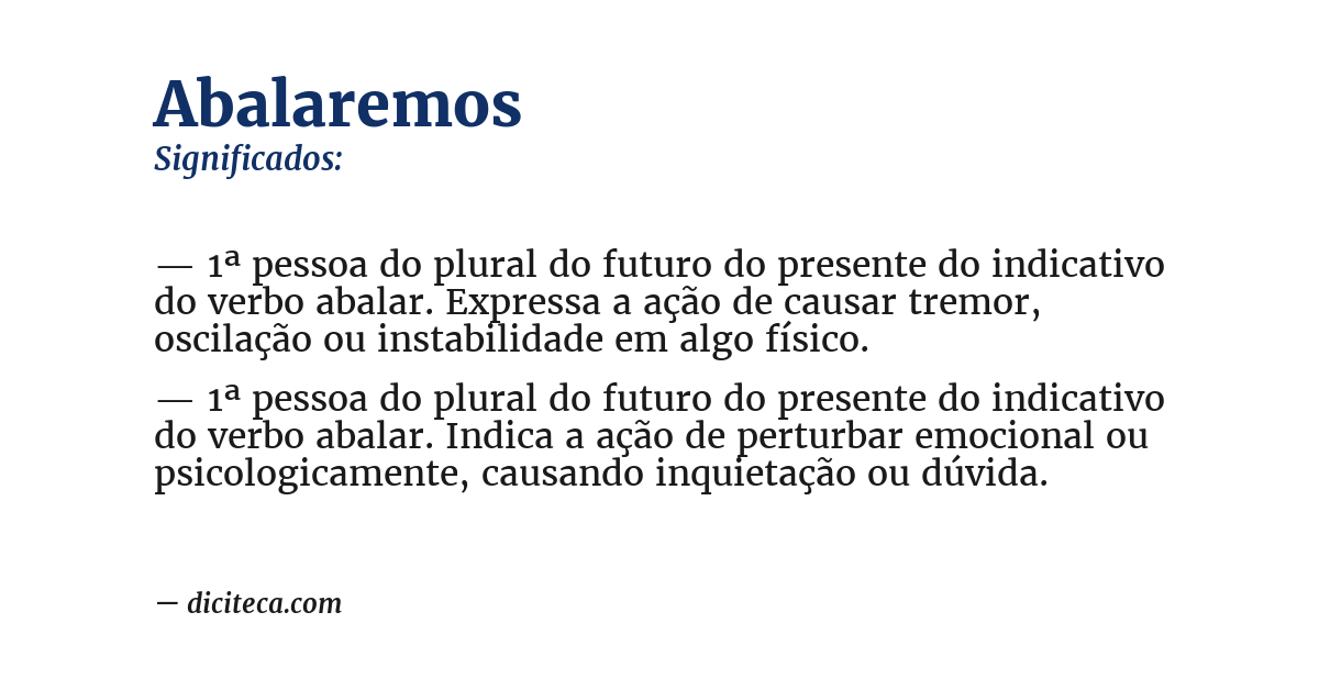 Significado de abalaremos