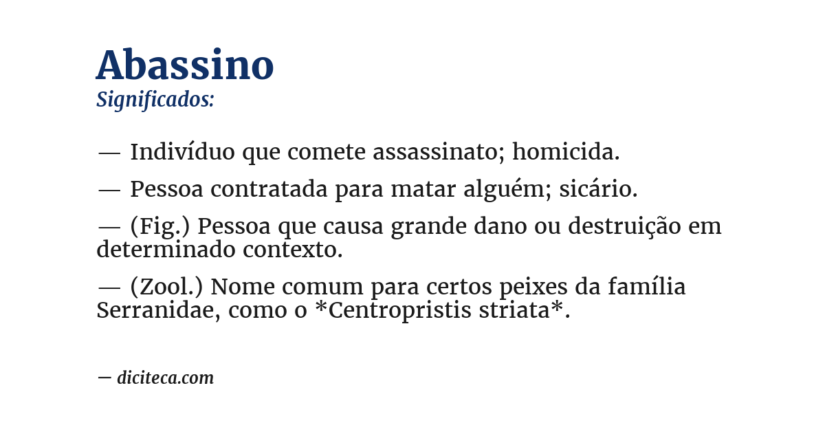 Significado de abassino
