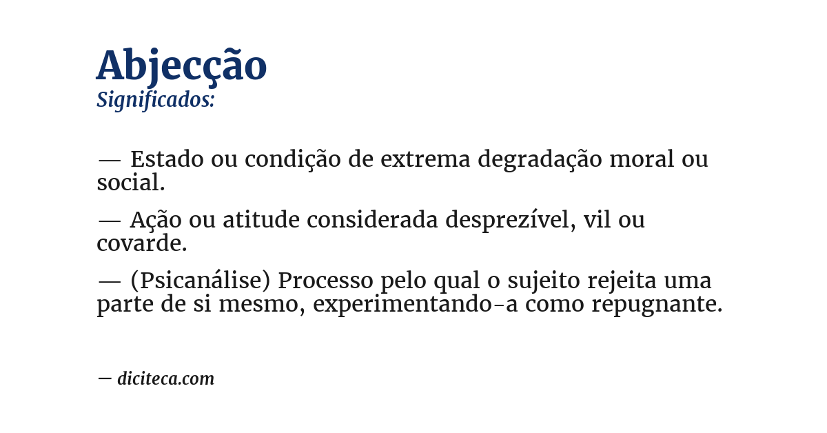 Significado de abjecção