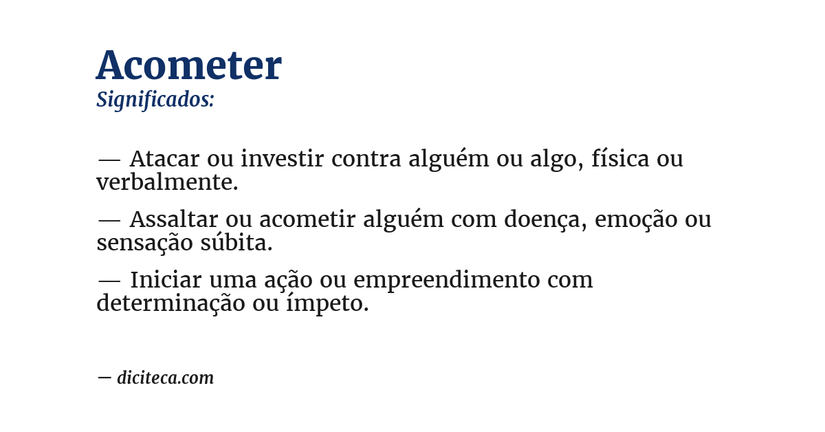 Significado de acometer