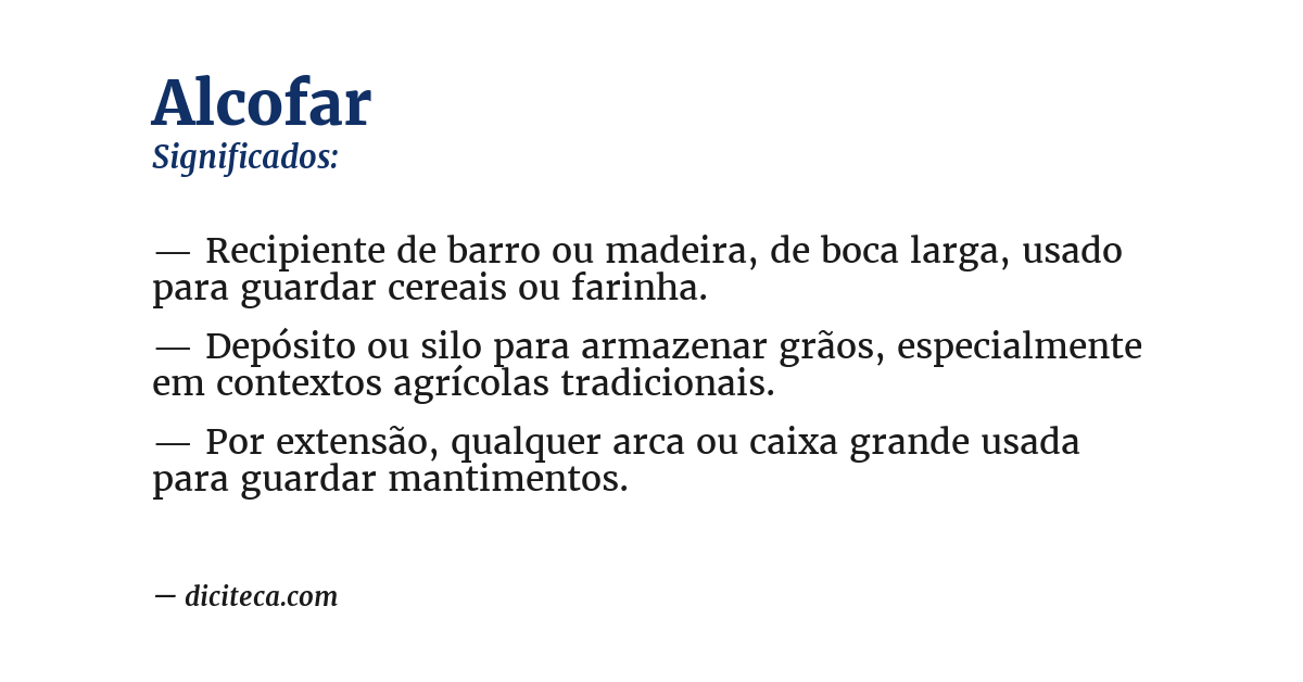 Significado de alcofar