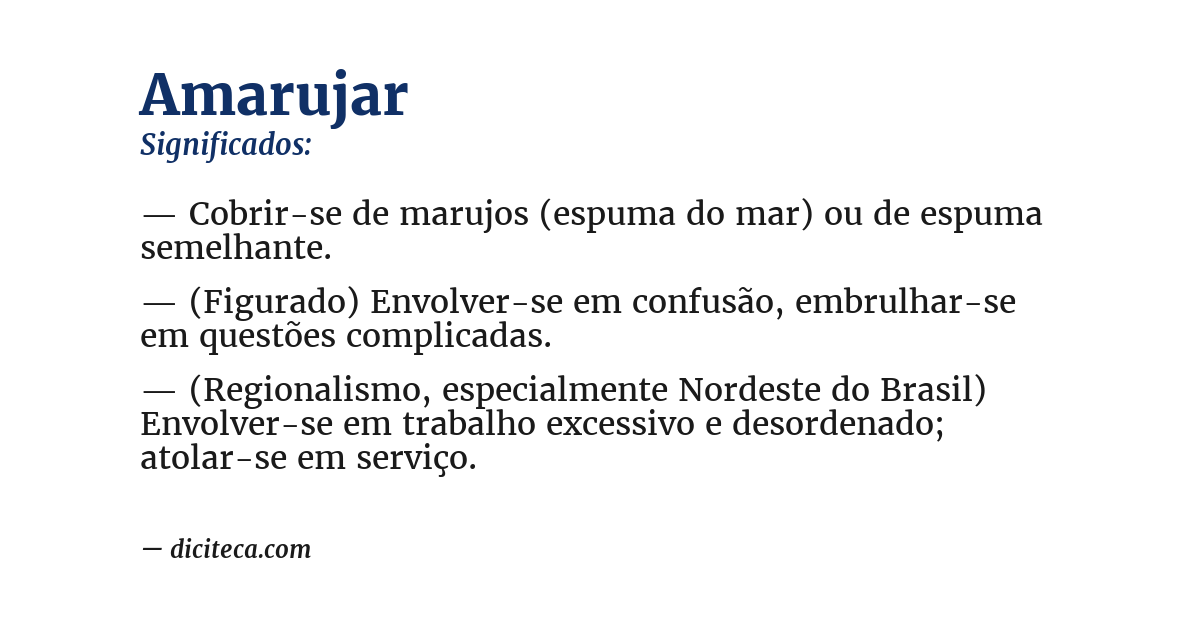Significado de amarujar
