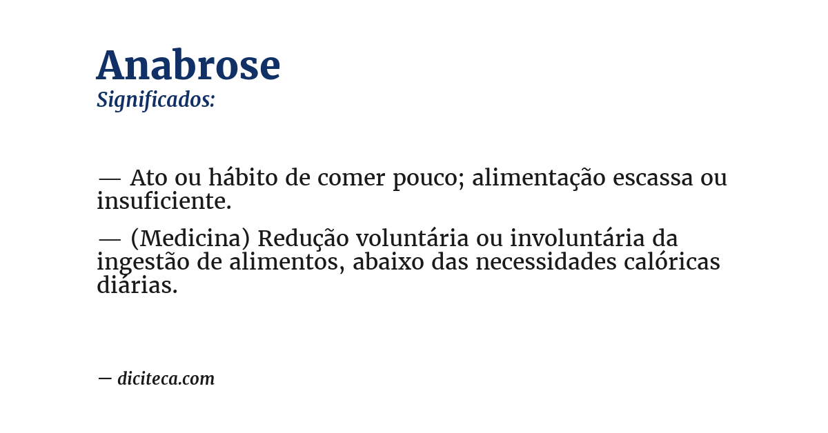 Significado de anabrose