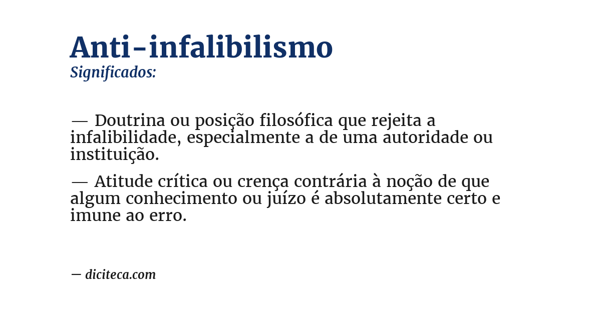 Significado de anti-infalibilismo