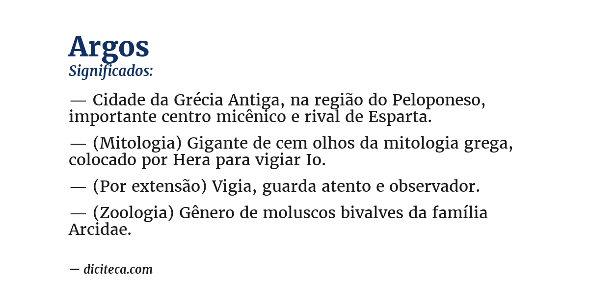 Significado de argos