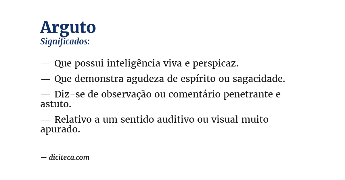 Significado de arguto