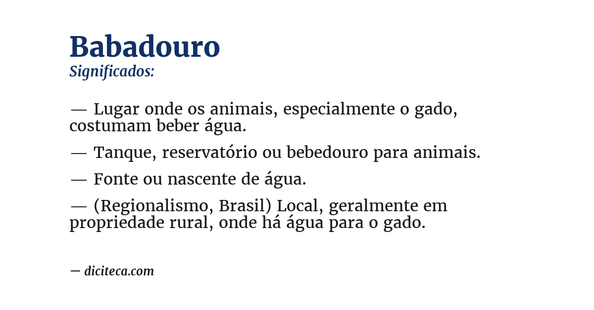 Significado de babadouro