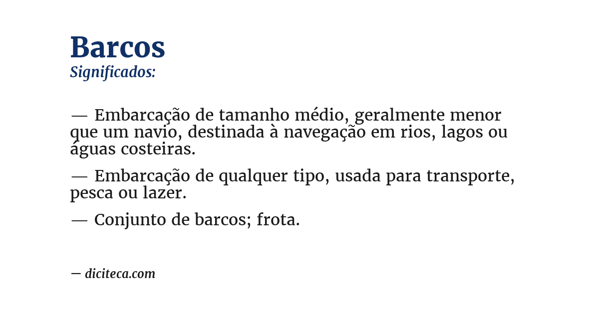 Significado de barcos
