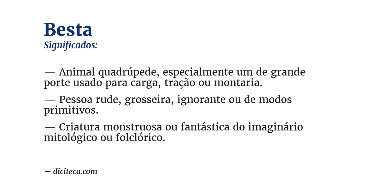 Significado de besta