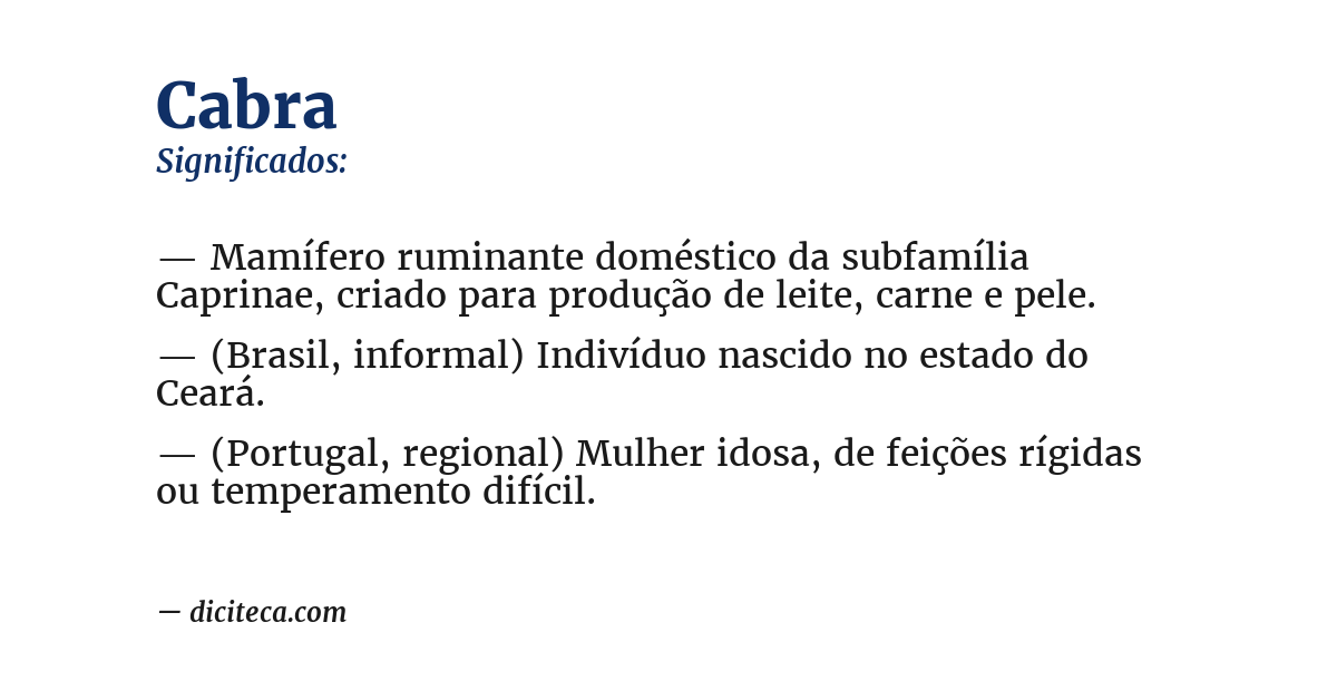 Significado de cabra