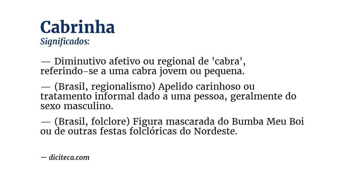 Significado de cabrinha