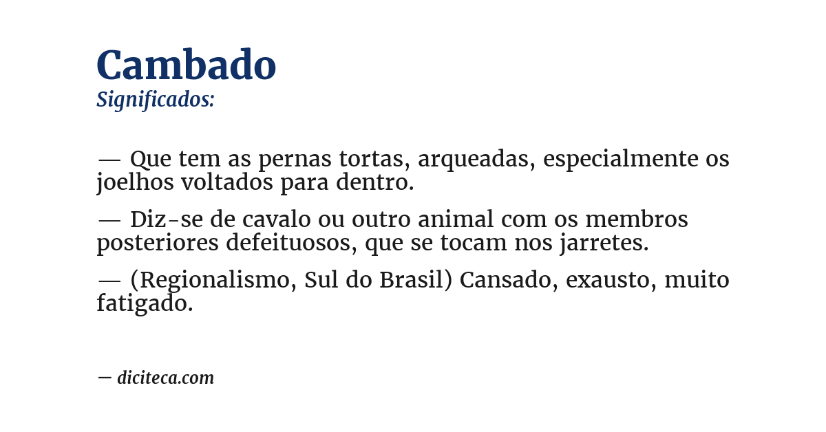 Significado de cambado