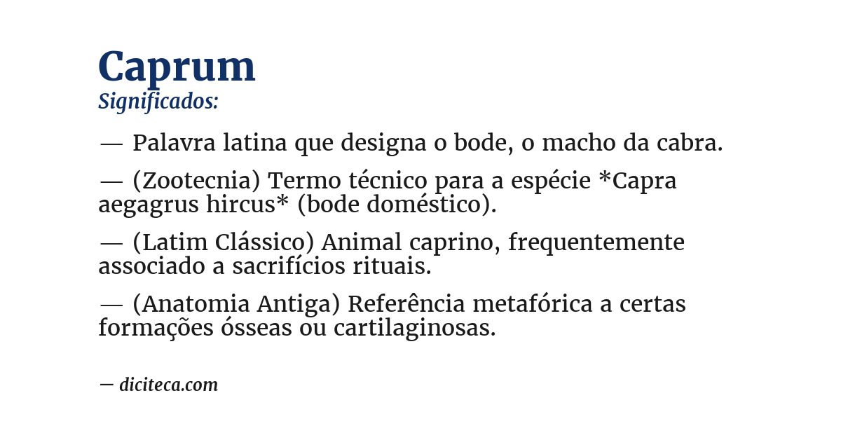 Significado de caprum