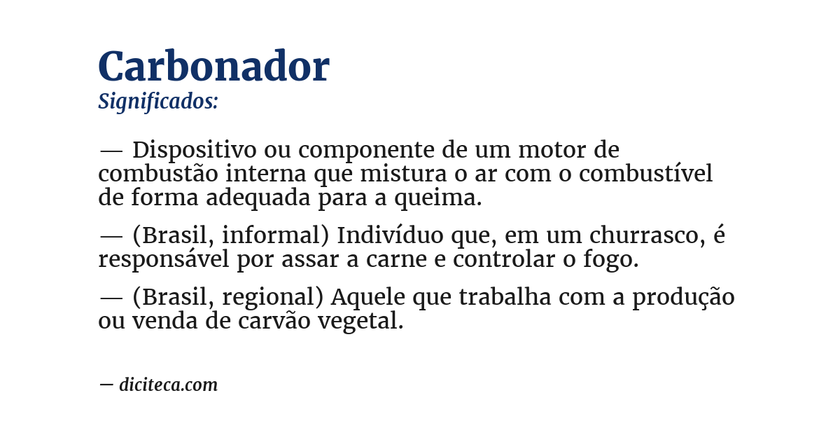 Significado de carbonador