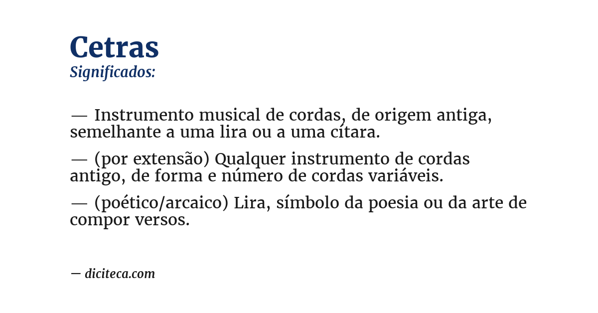 Significado de cetras