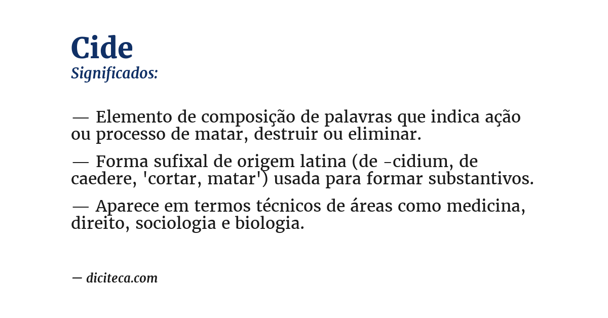 Significado de cide
