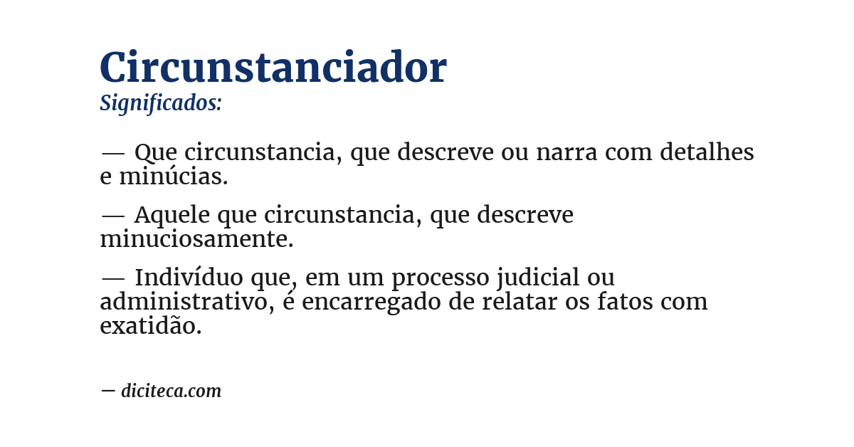 Significado de circunstanciador