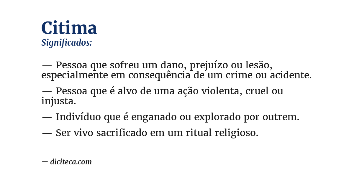 Significado de citima