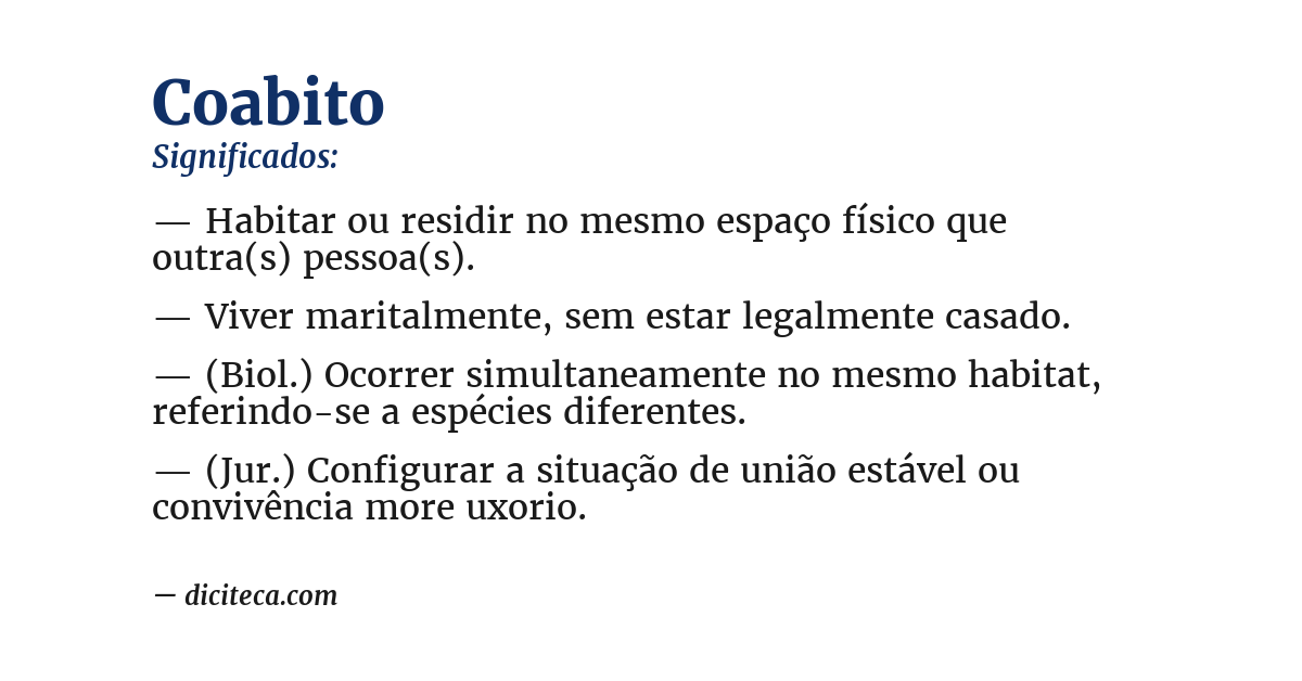 Significado de coabito