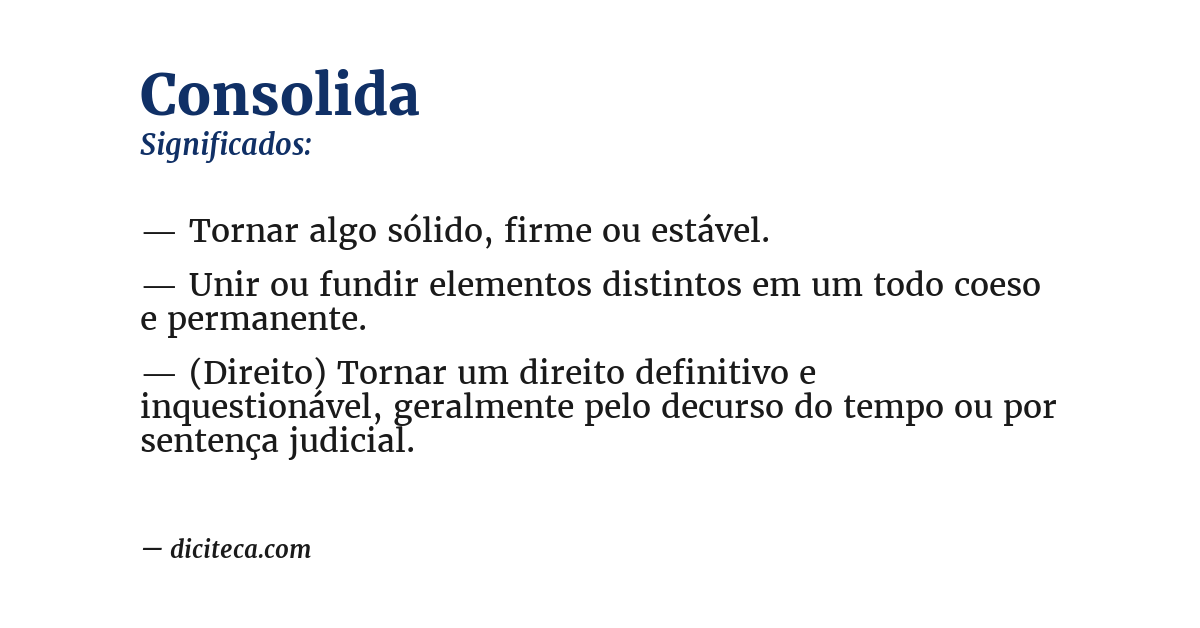 Significado de consolida